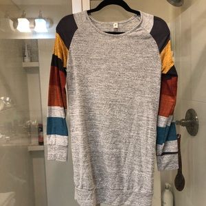 Striped sleeve tunic